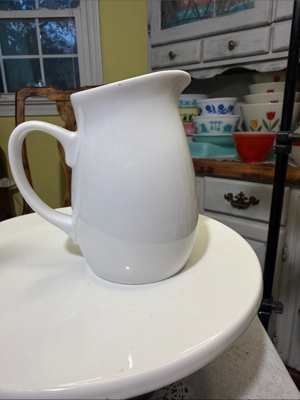 White porcelain creamer Pitcher
